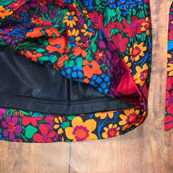 MISS MINUET~Silk Strapless Floral Mini Dress~M - Picture 4 of 8